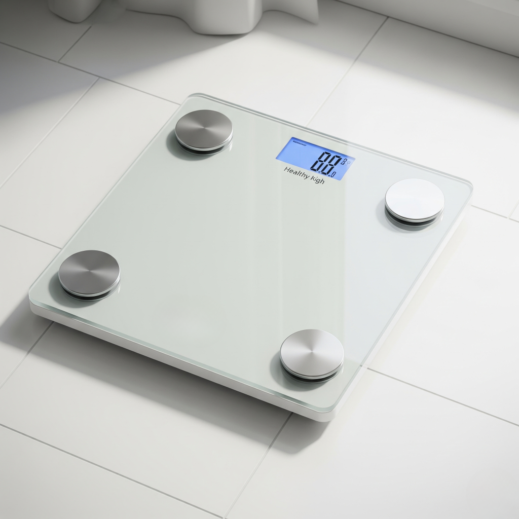 Bathroom scale for measuring weight